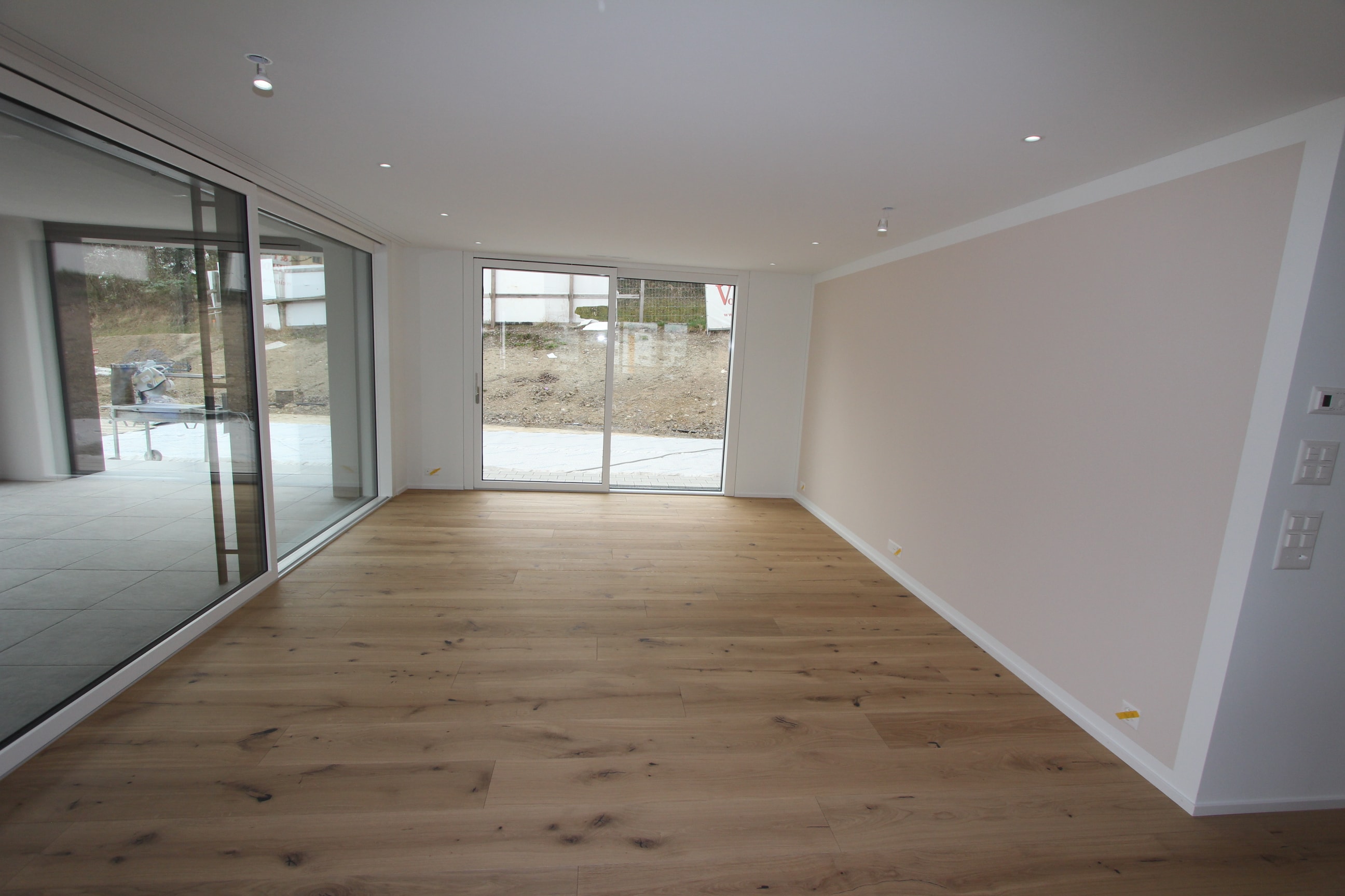Wohn- und Essbereich mit Blick auf die Terrasse (Wohnung Erdgeschoss) ?