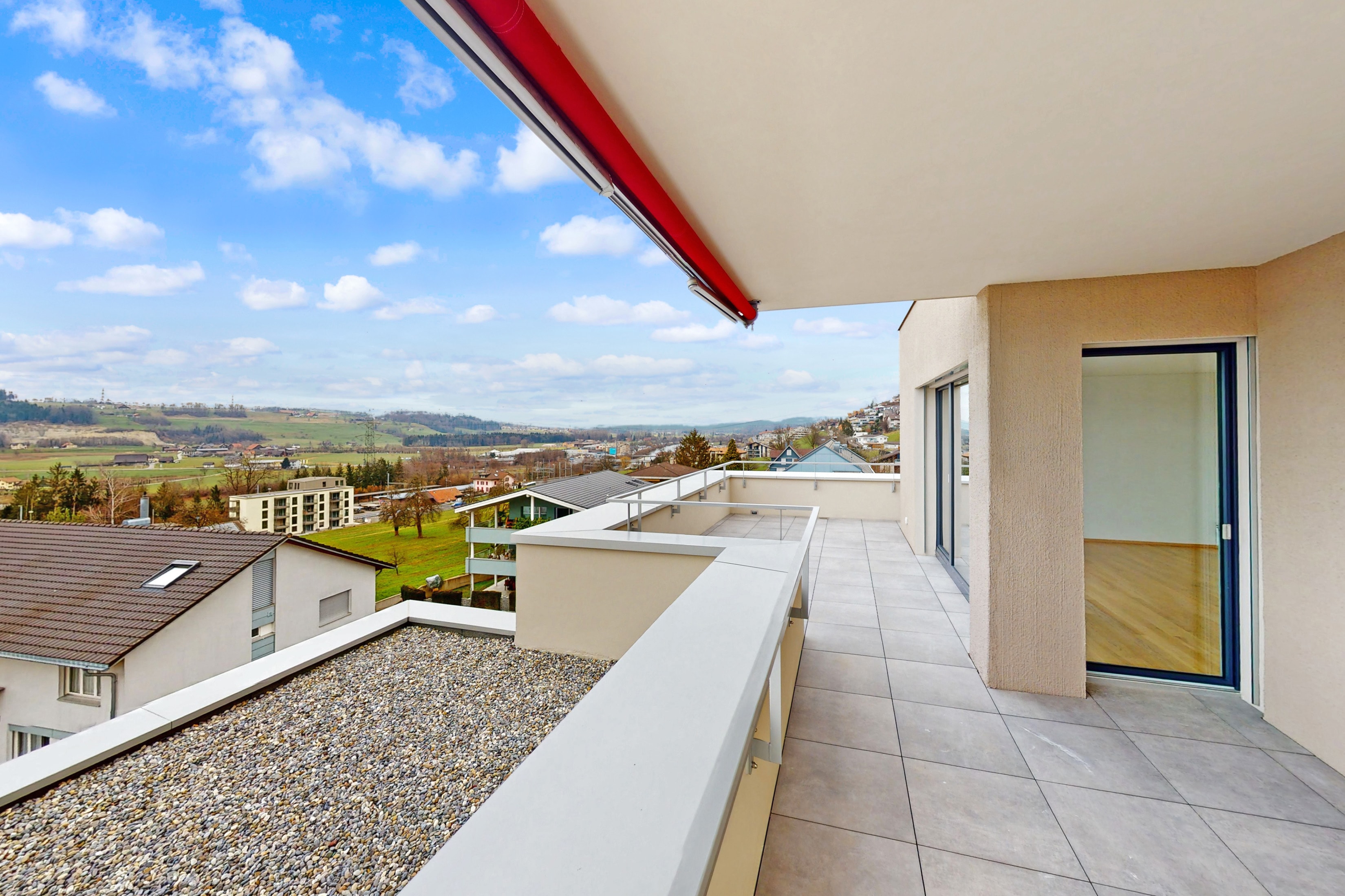 Terrasse Attikawohnung mit Aussicht nach Nordwesten